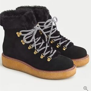 J.Crew Nordic-style winter boots, black, size 9